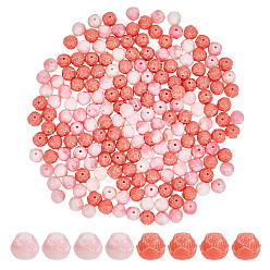 (52) Непрозрачная лаванда 200 шт 2 цвета непрозрачные акриловые бусины, роза, разноцветные, 10.5x9.5 мм, отверстие : 1.8 мм, 100 шт / цвет