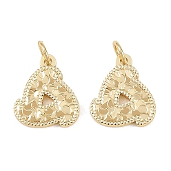 Треугольник Латунь прелести, стойки покрытие, долговечный, без кадмия и без свинца, реальный 18 k позолоченный, с целью перехода в кольце, треугольные, 11x10x1.5 мм, отверстие : 2 мм