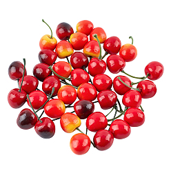 Mixed Color 120Pcs 3 Colors Foam Display Decorations, Imitation Food, Cherry, Mixed Color, 1 inch(26mm), 40pcs/color
