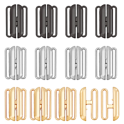 (52) Непрозрачная лаванда 12шт 3 цвета сплава бикини клипсы, запасная часть застежки бюстгальтера, застежка на нижнее белье, овальные, разноцветные, 30.5x20x4.5 мм, отверстие : 24.5x2.5 мм, 4 шт / цвет