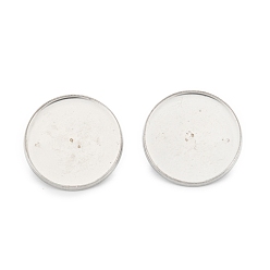 Нержавеющая Сталь Цвет Устойчив к потускнению 304 оправа для кабошонов из нержавеющей стали, плоско-круглые, цвет нержавеющей стали, 21.5x7 мм, внутренний диаметр: 20 мм, штифты : 0.6 мм