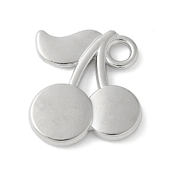 Платина Подвески из сплава , черри прелести, платина, 19x15.8x2.5 мм, отверстие : 2.5 мм