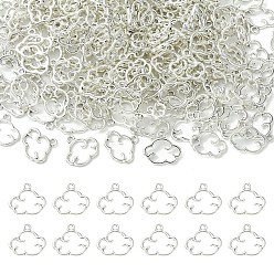 Античное Серебро 200Шармы из сплава в тибетском стиле, без свинца и без кадмия, облако, античное серебро, 12.5x14x1 мм, отверстие : 1.5 мм