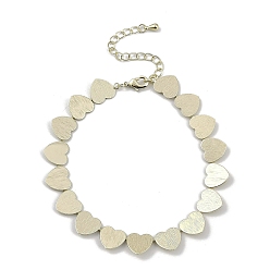 Сердце Латунные браслеты с подвесками для женщин, сердце, 7-5/8 дюйм (19.5 см)