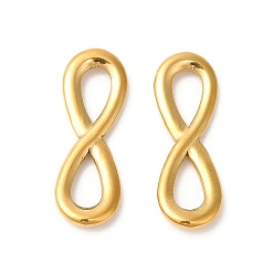 Настоящее золото 18K Ионное покрытие (ip) 304 подвески из нержавеющей стали, прелести бесконечности, реальный 18 k позолоченный, 23.5x8x2.5 мм, отверстие : 4x7 мм