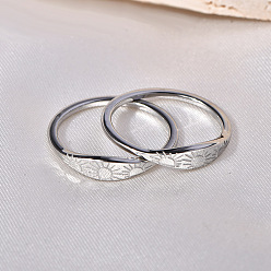 Нержавеющая Сталь Цвет Узор в виде солнца 304 кольца из нержавеющей стали, цвет нержавеющей стали, размер США 7 (17.3 мм)