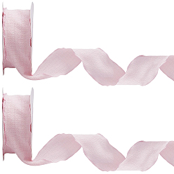 Pink 2 Рулоны полиэстеровой гофрированной ленты для украшения одежды, розовые, 1-5/8 дюйм (40 мм)