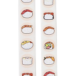 Food Наклейки рулон, клейкая этикетка для суши, для украшения вечерние аксессуары, питание, 25мм 500шт./рулон
