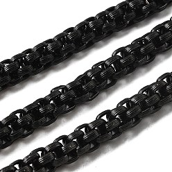 Черный 304 цепи из нержавеющей стали ссылка, несварные, вакуумное покрытие pvd, чёрные, 7.5 мм