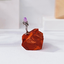 Красный Камень Самородки из натуральной красной яшмы и латуни, модель шахтера, украшение для демонстрации образцов минералов, украшение для медитации для домашнего офиса, 20~40x40~70 мм