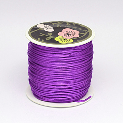 Темная Орхидея Нейлоновая нить, гремучий атласный шнур, темные орхидеи, 1.5 мм, около 114.82 ярдов (105 м) / рулон