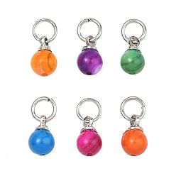 Нержавеющая Сталь Цвет Окрашенные оболочки подвески естественных пресноводных, круглые подвески, разноцветные, цвет нержавеющей стали, 8x5 мм, Перейти кольцо: 5x1 мм, внутренний диаметр: 3 мм