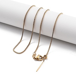 Золотой Ионное покрытие (IP) регулируемое 304 ожерелья-цепочки из нержавеющей стали, с силиконовыми бусинами, золотые, 17.40~17.64x0.04x0.04 дюйм (44.2~44.8x0.1x0.1 см)