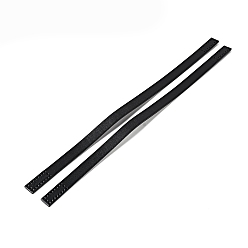 Черный Воловья кожа пришиваем ручки сумок, аксессуары для замены ремня для сумки, чёрные, 39~42x1.45x0.3 см, отверстие : 1.4 мм