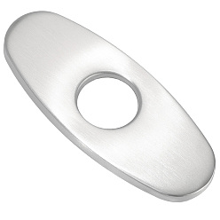 Нержавеющая Сталь Цвет Овальные заглушки для отверстий для смесителей из нержавеющей стали, опорная плита, цвет нержавеющей стали, 60x148x9 мм