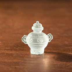 Светло-голубой Украшения для вазы из смолы, с крышкой микро ландшафтный декор аксессуары, притворяясь опорными украшениями, светло-голубой, 19x18 мм