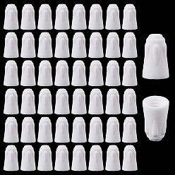 White 50Pcs Porcelain Wiring Terminal Cap, Wire Twist-on Connector, for Lighting & Electric Appliance, Cone, White, 15x9.5mm, Hole: 5.5mm