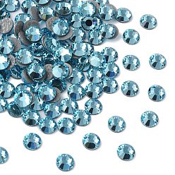 60010 Aqua Bohemica Камни preciosa® crystal hotfix с плоской основой, чешский хрусталь, круглый(438 11 612 шатон роза вива 12 ®), 60010 аква богемика, ss 16 (3.8~4 мм)