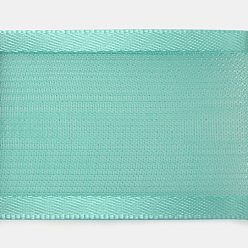 Средний Аквамарин Полиэстер органза лента с атласной края, средний аквамарин, 3/8 дюйм (9 мм), около 50 ярдов / рулон (45.72 м / рулон)