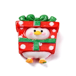 Box Кабошоны из непрозрачной смолы с рождественской уткой, подарочная коробка, 27x23x9.5 мм