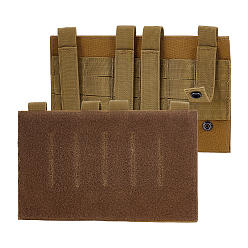 Oliva Paneles tácticos adhesivos de velcro de tela Oxford, Rectángulo, oliva, 250x165x8 mm