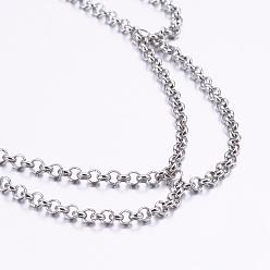 Stainless Steel Color 304 Stainless Steel Anklets, Stainless Steel Color, 9-3/4 inch(247mm)