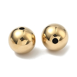 Настоящее золото 14K 304 из нержавеющей стали бусы, круглые, реальный 14 k позолоченный, 14 мм, отверстие : 3 мм