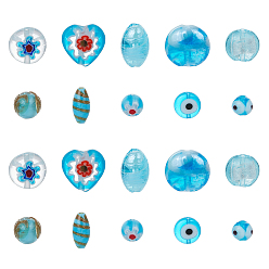 (52) Непрозрачная лаванда Бусины лэмпворк , разнообразные, разноцветные, 100 шт / пакет