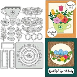 Посуда Трафареты для резки птичьего гнезда и чашки из углеродистой стали, для diy scrapbooking, Фотоальбом, декоративная бумага для тиснения, форма для поздравительных открыток, посуда, 172x112x0.8 мм