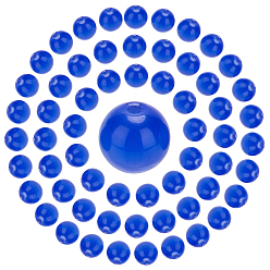 Bleu 100 Perles d'oeil de chat, ronde, bleu, 8mm, Trou: 1.2mm