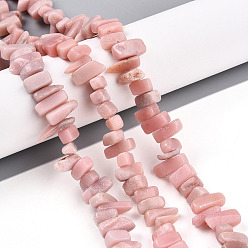 Розовый Опал Натуральный розовый опал бусы пряди, самородки, 2.5~7x8~19.5x5~7 мм, отверстие : 0.8 мм, около 71~77 шт / нитка, 15.35~15.75'' (39~40 см)