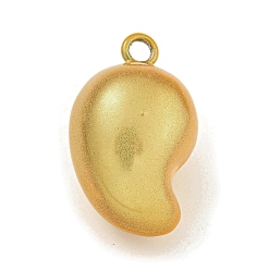 Goldenrod Brass Bell Pendants, Magatama, Goldenrod, 28x16x17mm, Hole: 3mm