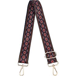 Coloré Poignées de sac en polyester réglables, avec fermoirs pivotants en alliage de zinc, pour les accessoires de remplacement de sac, colorées, 72.7~129.5x3.8x0.1 cm