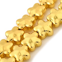 с Золотистым Покрытием Стеклянные бусины с гальваническим покрытием , звезда, полное покрытие, с золотым покрытием, 11.5x12x6.5 мм, отверстие : 0.8 мм, около 40 шт / нитка, 17.32'' (44 см)