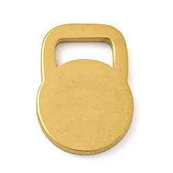 Золотой 304 подвески из нержавеющей стали, лазерная резка, талисман гири, золотые, 10x7x1 мм, отверстие : 1.3x4 мм