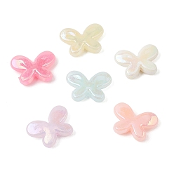 (52) Непрозрачная лаванда Непрозрачные акриловые бусины с УФ-покрытием, бабочка, с покрытием AB цвета, разноцветные, 13x18x5 мм, отверстие : 1.5 мм, Около 895 шт / 500 г