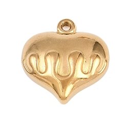 Золотой 304 подвески из нержавеющей стали, ионное покрытие (ip), шарма сердца, золотые, 21x20x9 мм, отверстие : 1.8 мм