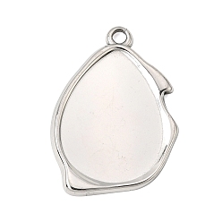Teardrop 304 установка подвесного кабошона из нержавеющей стали, цвет нержавеющей стали, слеза, 33x22.5x2.5 мм, отверстие : 2.2 мм, лоток : 25x18 мм