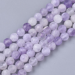 Аметист Нити бусин из натурального лавандового аметиста, граненые, круглые, 5 мм, отверстие : 0.4 мм, около 75~77 шт / нитка, 15.55 дюйм (39.5 см)