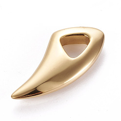 Золотой 304 подвески из нержавеющей стали, ножны, золотые, 52x24x8.5 мм, отверстие : 11 мм