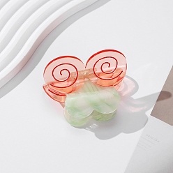 Бледно-Зеленый Заколки для волос в форме когтей из ацетата целлюлозы (смола) в форме бабочки, аксессуары для волос для девочек и женщин, бледно-зеленый, 63x48 мм