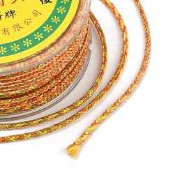 Желтый 11м плетеный нейлоновый шнур с китайским узлом, нейлоновый шнур для изготовления украшений, желтые, 2 мм, около 12.03 ярдов (11 м) / рулон