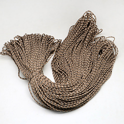 Светло-коричневый Полиэфирные и спандексные веревочные веревки, 1 внутреннее ядро, загар, 2 мм, около 109.36 ярдов (100 м) / пачка