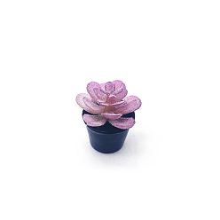 Plum Mini Resin Artificial Succulent Plant Ornaments, Miniature Bonsai, for Dollhouse, Home Display Decoration, Plum, 13x23mm
