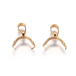 Золотой Вакуумное покрытие pvd 304 скобы для ледоруба из нержавеющей стали, долговечный, золотые, 11x3.5 мм, отверстие : 3.5x6 мм, штифты : 0.4x0.6 мм