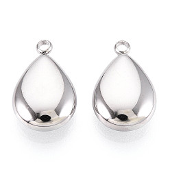 Нержавеющая Сталь Цвет 304 подвески из нержавеющей стали, очарование слезы, анти-тускнение, цвет нержавеющей стали, 17.1x11x5.1 мм, отверстие : 1.8 мм
