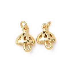 Настоящее золото 18K Латунные подвески, зонтик прелести, без кадмия и без свинца, стойки покрытие, долговечный, с целью перехода в кольце, реальный 18 k позолоченный, 12x8.5x4.5 мм, отверстие : 2.3 мм