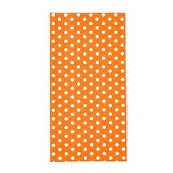 Темно-Оранжевый Экологически чистые крафт-бумажные пакеты с рисунком в горошек, подарочные пакеты, сумки для покупок, прямоугольные, темно-оранжевый, 18x9x6 см