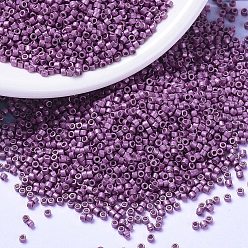 (DB1184) Гальванический Полу-матовый Пурпурный Бусины miyuki delica, цилиндр, японский бисер, 11/0, (db 1184) оцинкованная полумороженая пурпурная, 1.3x1.6 мм, Отверстие: 0.8 мм, о 2000 шт / бутылка, 10 г / бутылка
