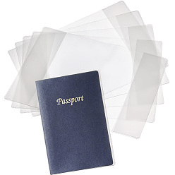 Clear 15Pcs PVC Passport Cover, Rectangle, Clear, 130x93x0.5mm